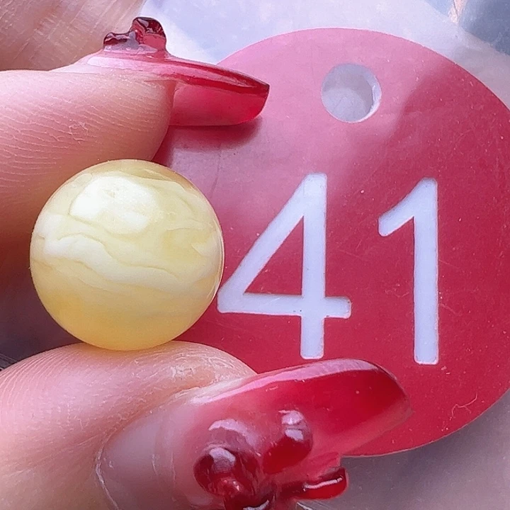 蜜蜡裸石未镶嵌無***.12.5mm 圆珠