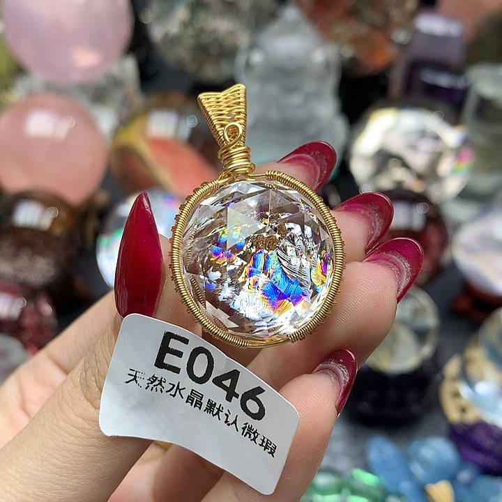 水晶水晶未镶嵌吊坠