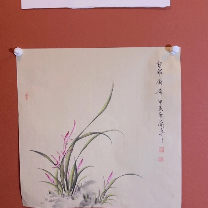 国画听兰老师花鸟