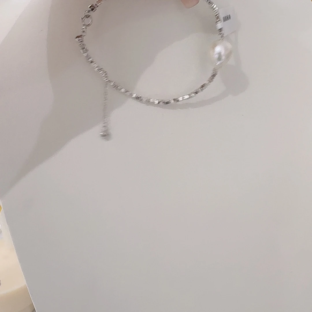 银S925镶嵌手绳淡水珍珠