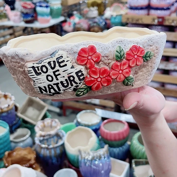 有孔，凑10元包邮陶瓷花盆发货！