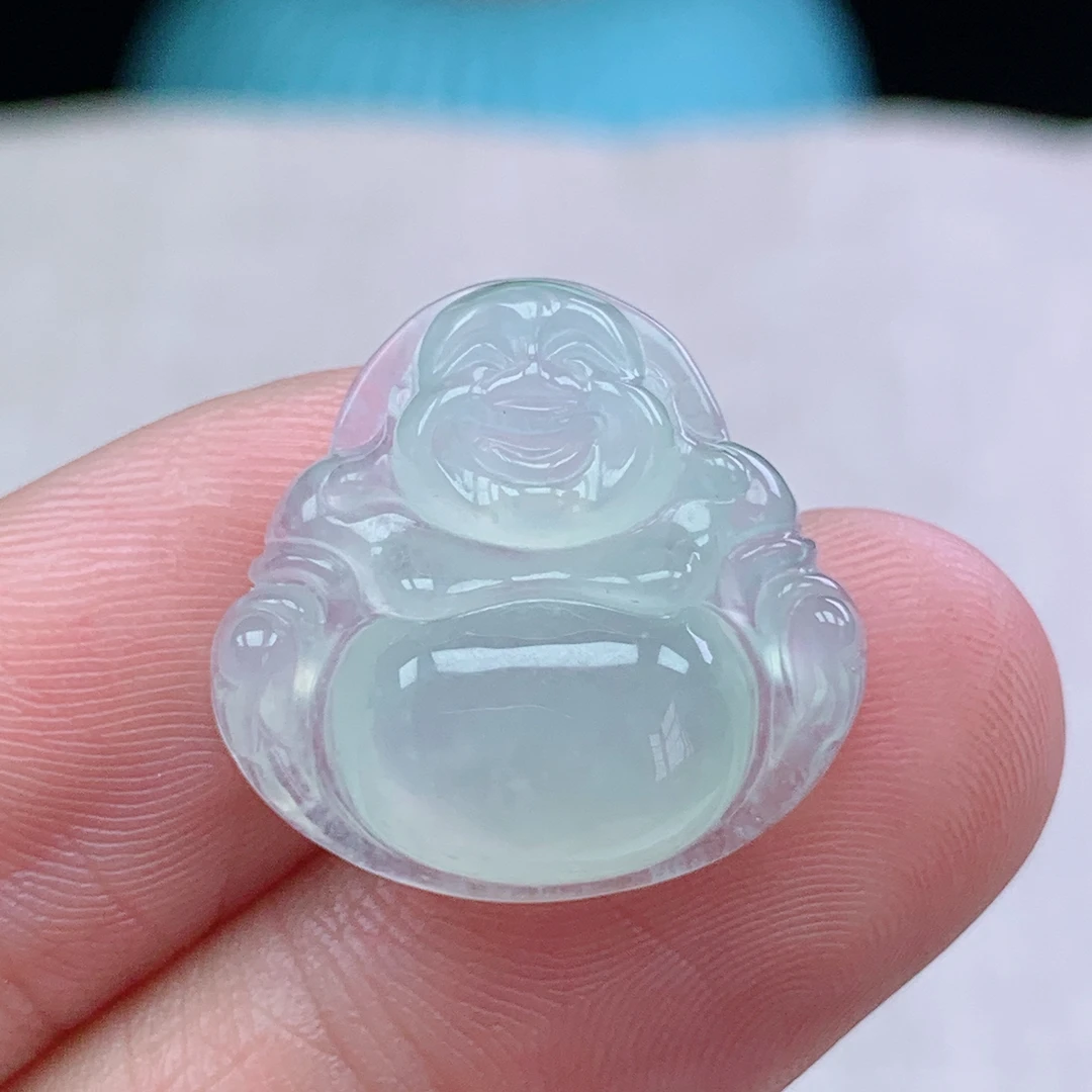 l缅甸天然翡翠A货19.1-20-6.1玉石冰种白冰葫芦锁骨链吊坠礼物