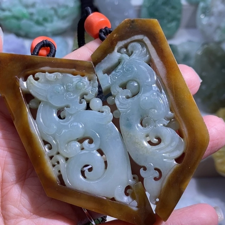 【闪购商品】未镶嵌挂件翡翠龙凤