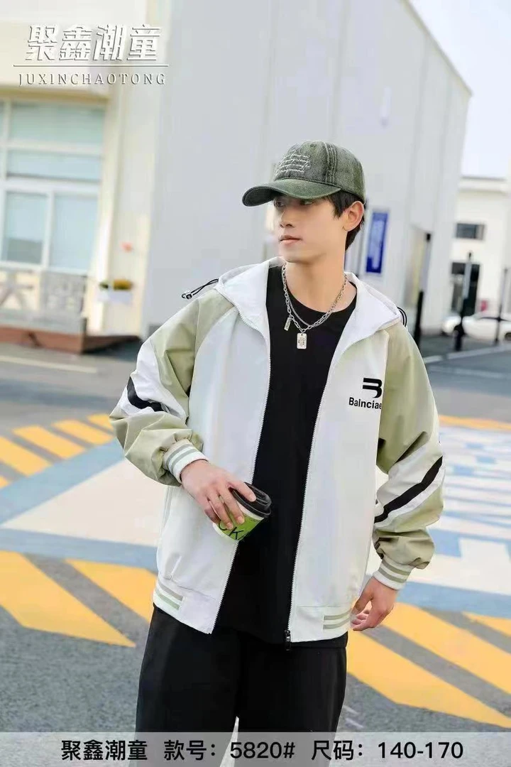 （5820白色）春款青少年潮牌外套