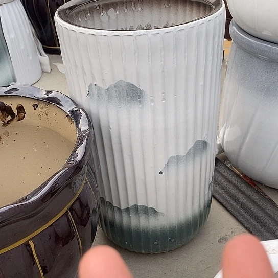 花盆竖纹山水一套