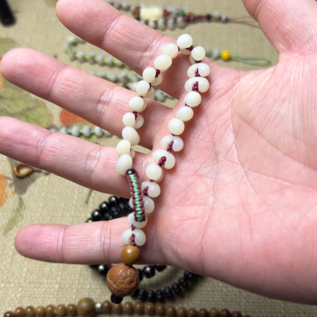 木质金佛草掏芯单圈手串