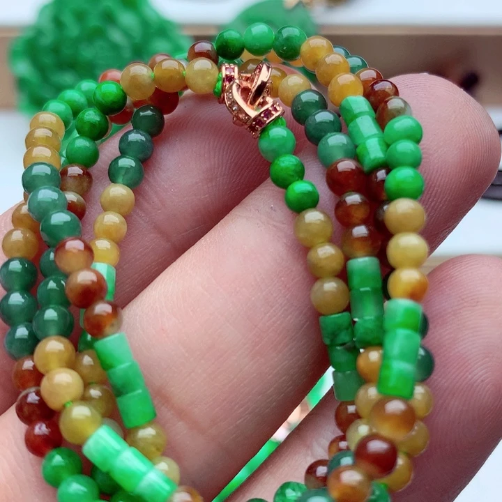 翡翠未镶嵌毛衣链