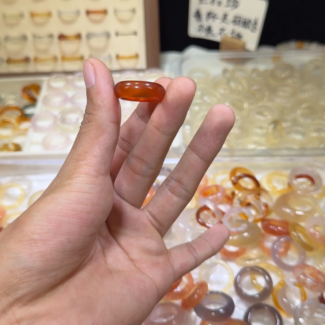 玛瑙/玉髓戒指未镶嵌33号港15