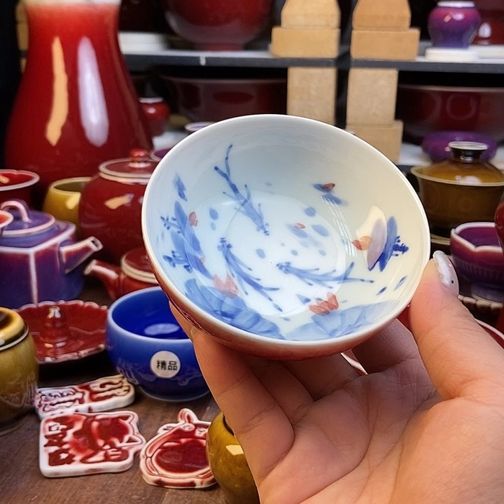 陶瓷景德镇名陶雅玩原矿郎红