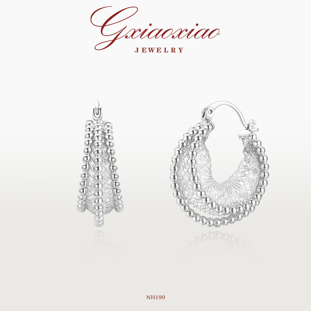 G XIAOXIAO 【星巢双月】复古高级感百搭耳环NH199 NH200新年礼物