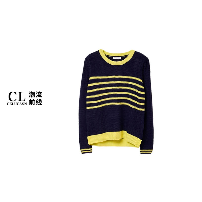 Y4VB61428#女士内搭圆领长袖针织打底杉套头上衣