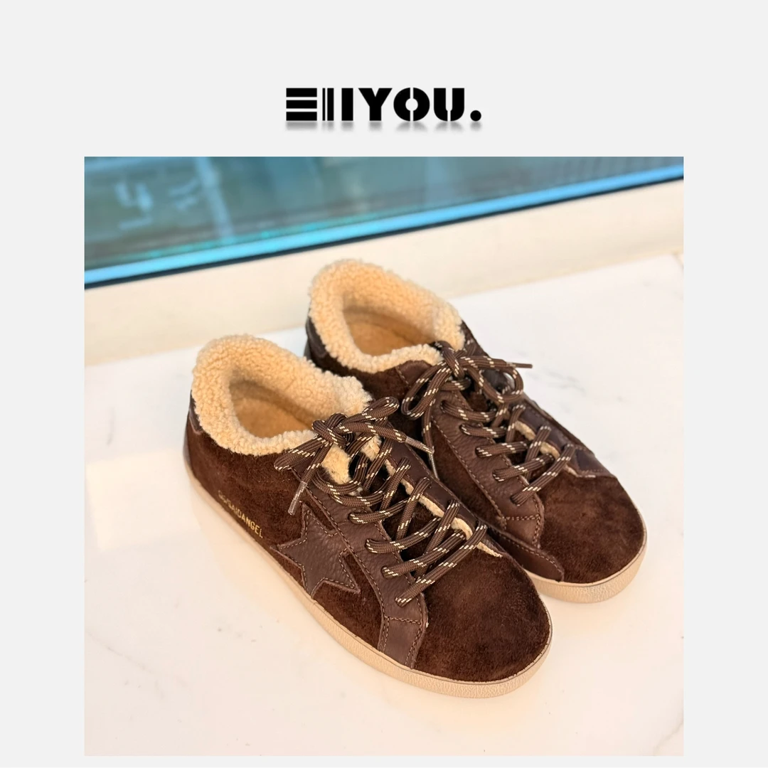 【ENYOU定制】巧克力棕色 加绒休闲鞋