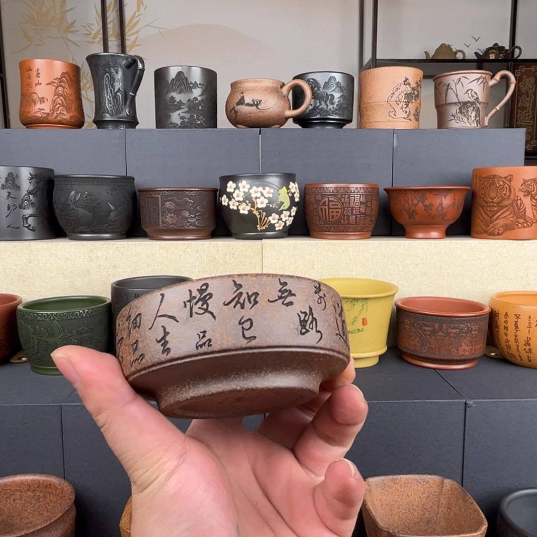 茶杯紫砂手工制作，紫砂主人杯51