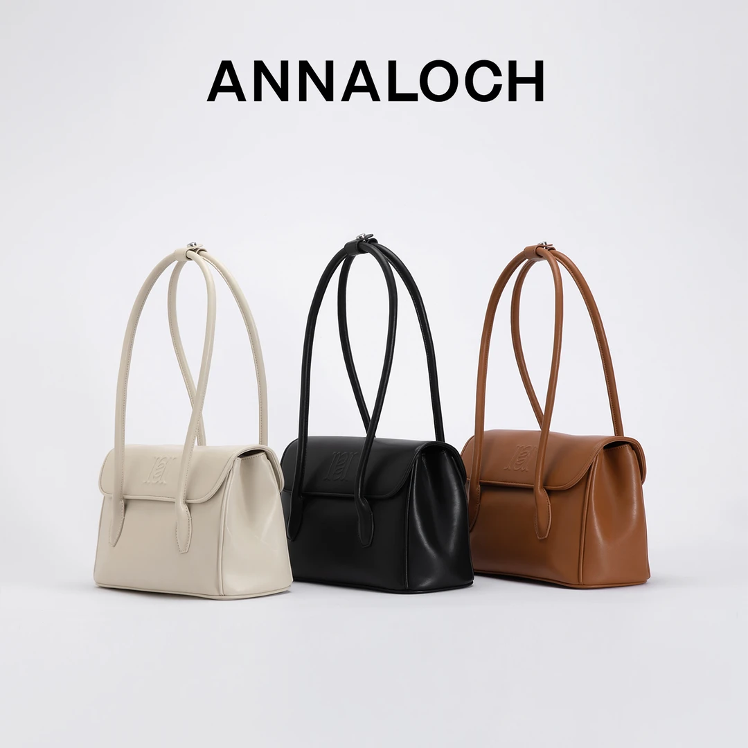 ANNALOCH25秋新款女包轻奢高级复古手提杰奎琳单肩包翻盖包腋下包