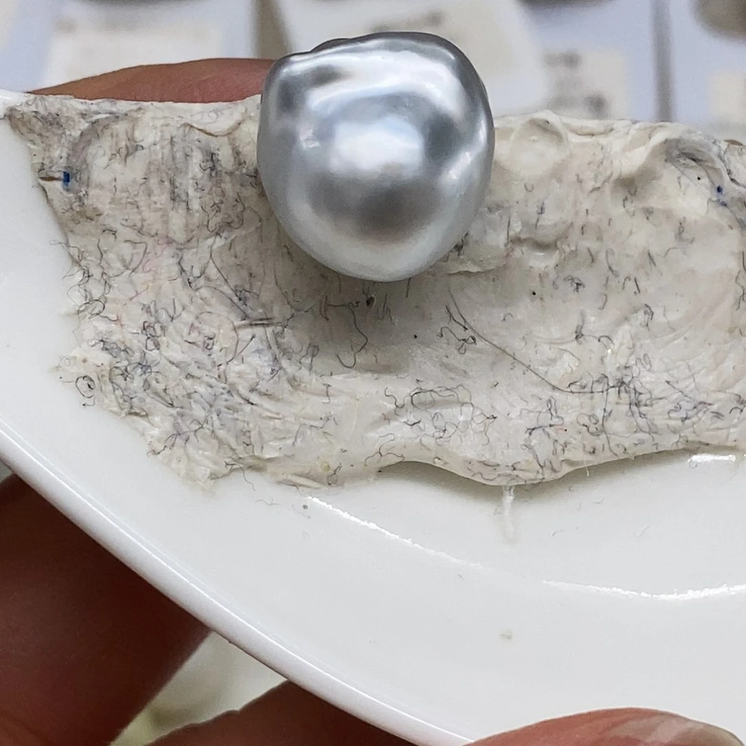 未镶嵌裸珠海水珍珠银蓝澳白巴洛克14+特价