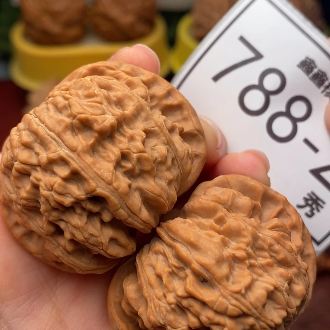 把件文玩核桃白狮子45，