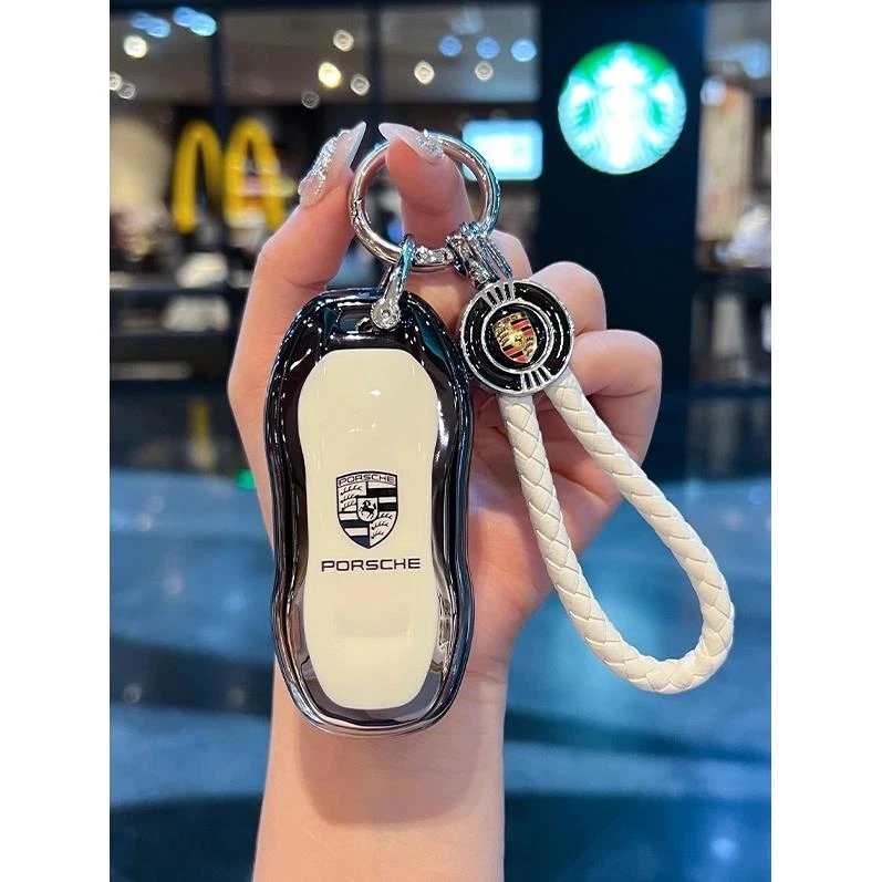 适用新款保时捷macan ev车钥匙套25款保时捷macan ev壳新能源包扣