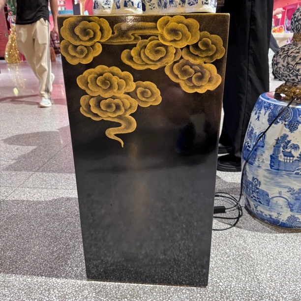 （618专属）TS01祥云柱展示台底座中式禅意玄关落地置物台边几