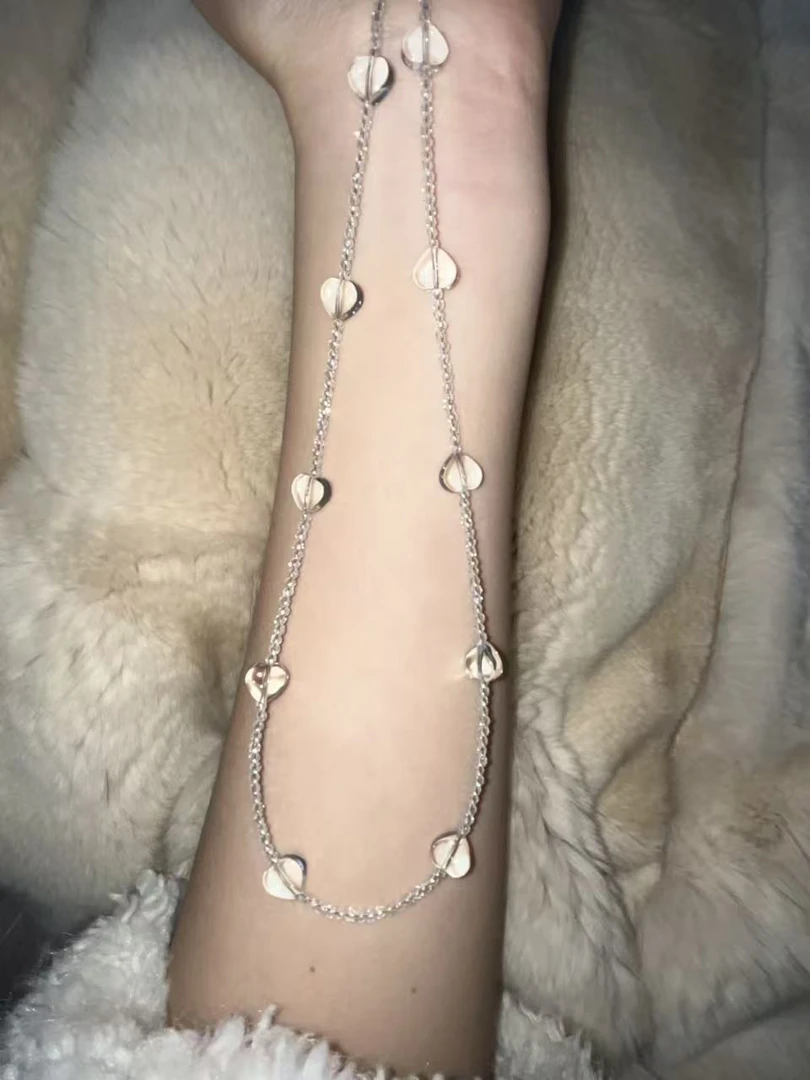 高品质白水锁骨链2222