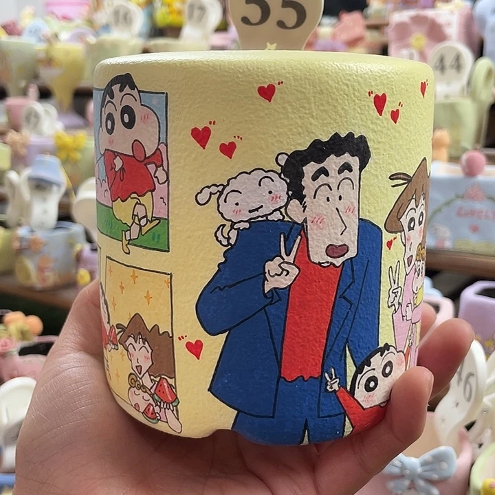 55….手工手绘花盆