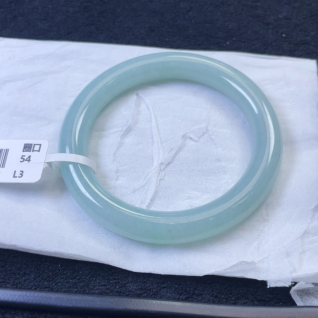 翡翠未镶嵌手镯55圆条10