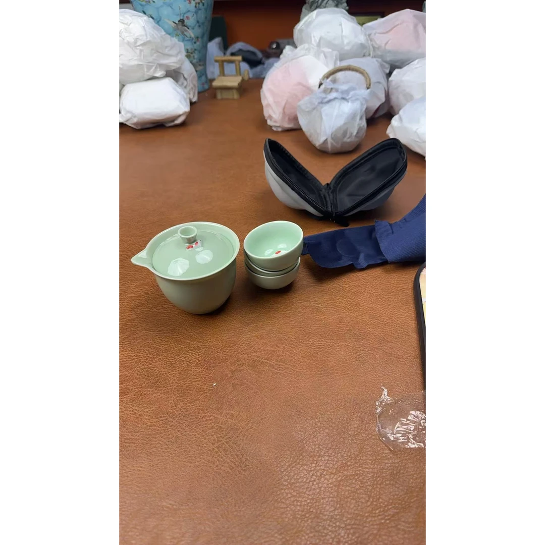 G2065青瓷鱼旅行茶具