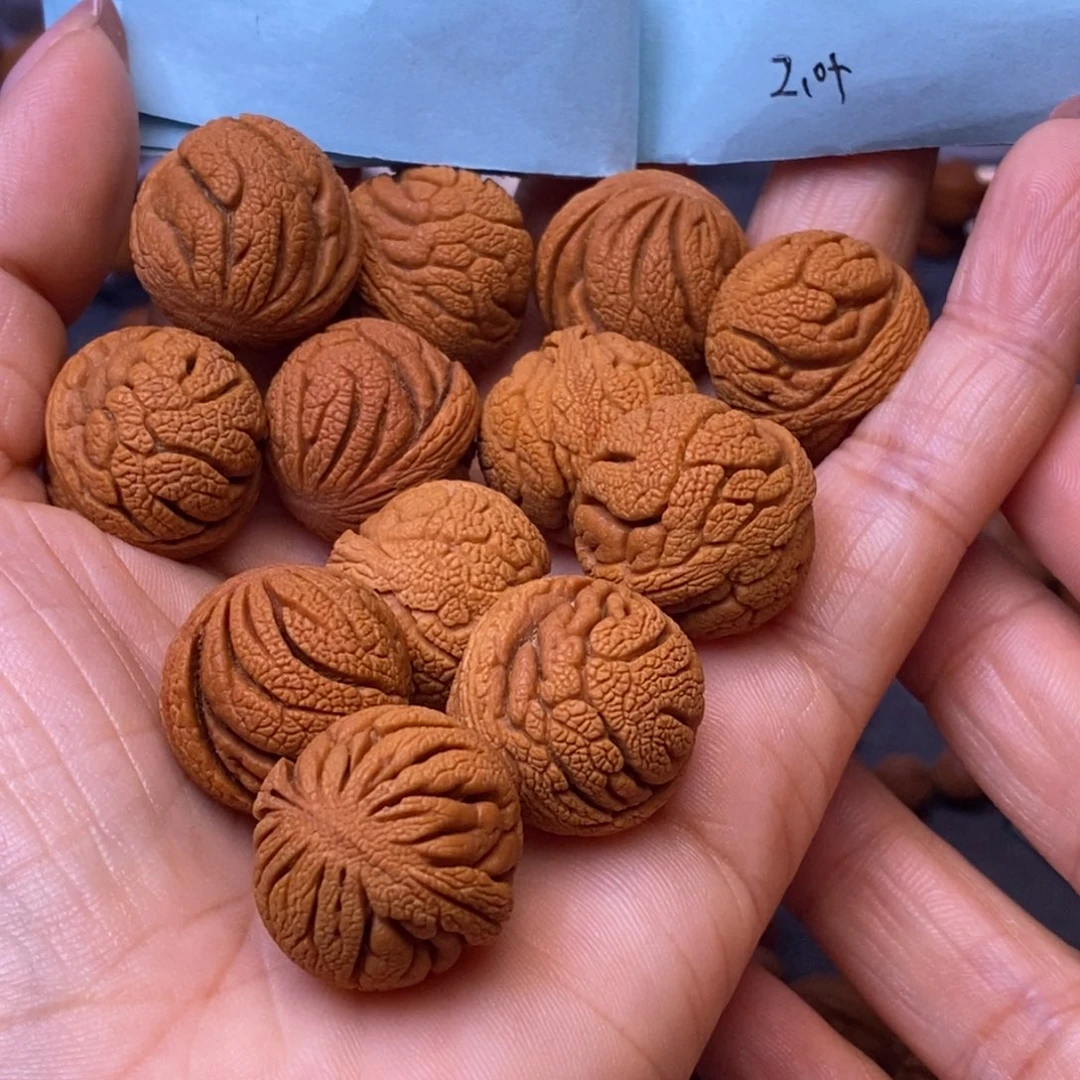 秦岭龙纹桃核13颗