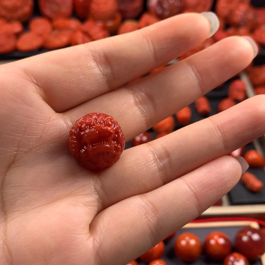 【闪购商品】南红玛瑙未镶嵌貔犰单珠17.9爱***赢