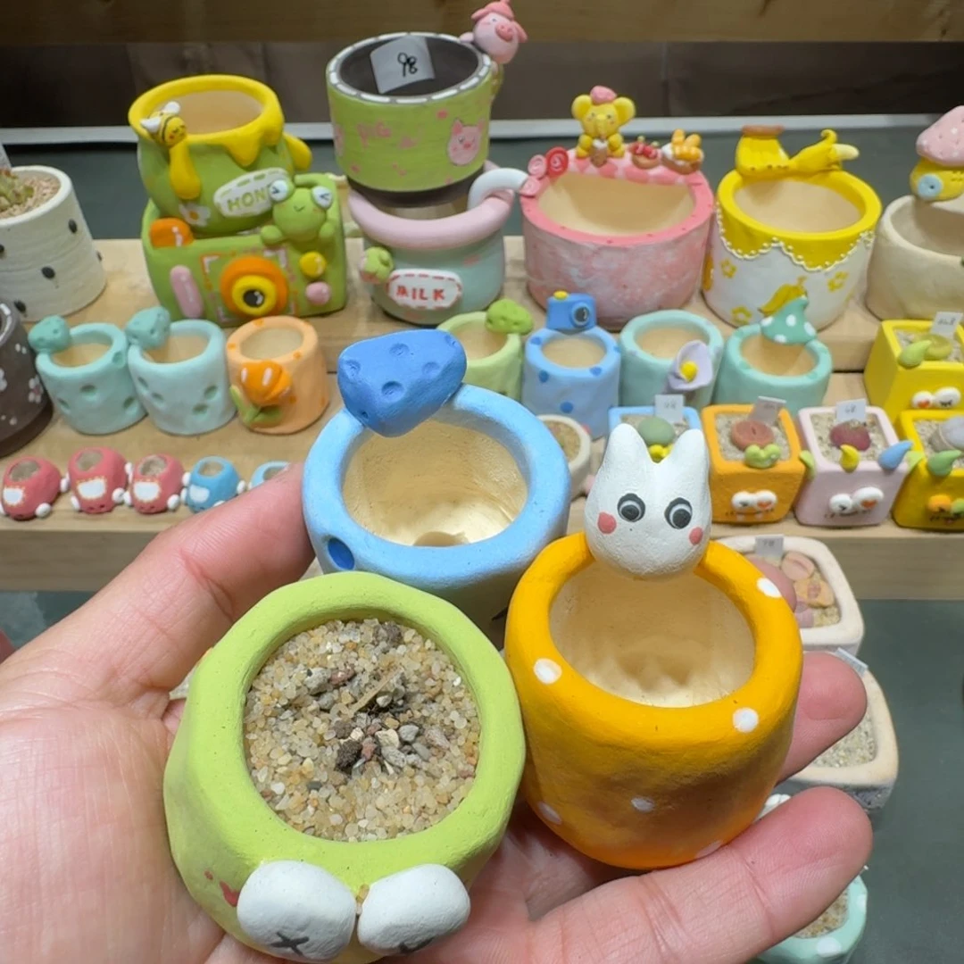 红陶晶*蘑菇498花盆