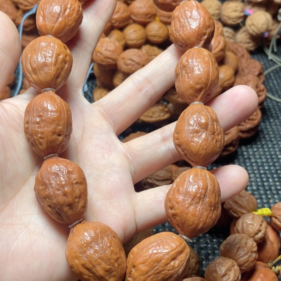 手串文玩核桃红皮大枣手持