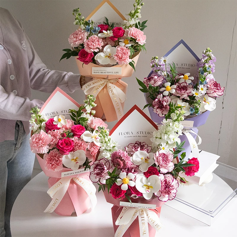 4包超值组合装美伢一体式定型片花束包装神器花店花艺diy材料