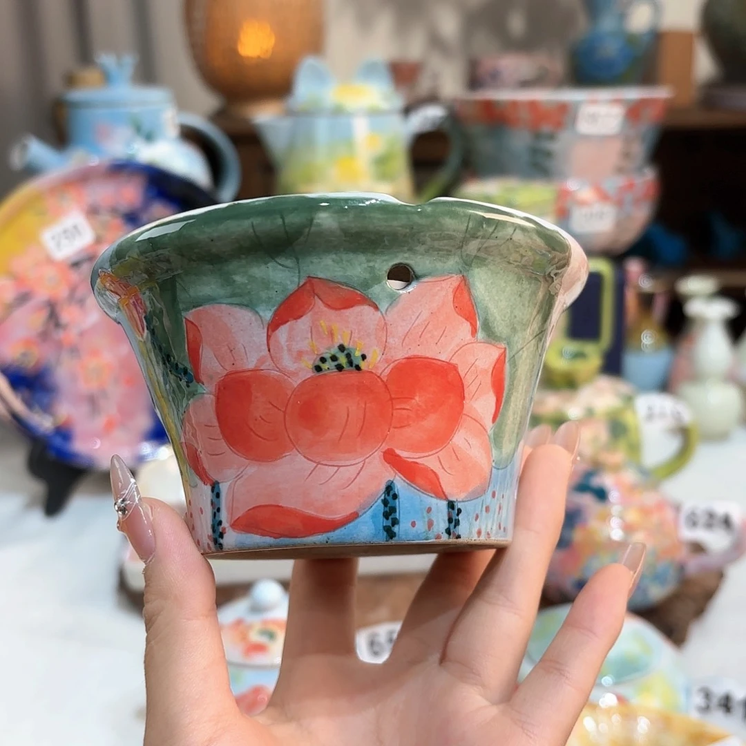 景德镇手绘高温釉下彩陶瓷茶具