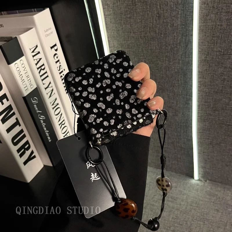 适用荣耀Magicvflip2手机壳折叠屏网红丝绒豹纹高档防摔女保护套