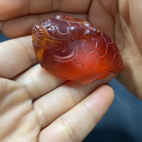 白玉菩提吊坠张*摆件