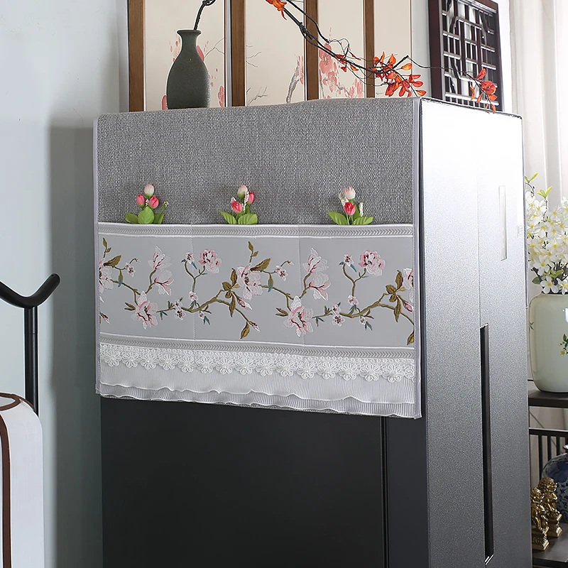 冰箱防尘盖布收纳2025新款轻奢高端蕾丝双开门单门万能盖布套罩巾