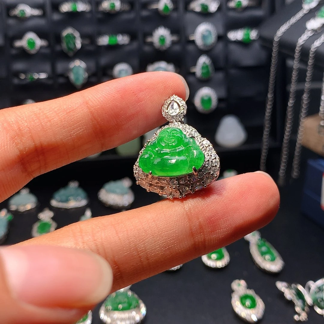 翡翠未镶嵌吊坠(不含链)
