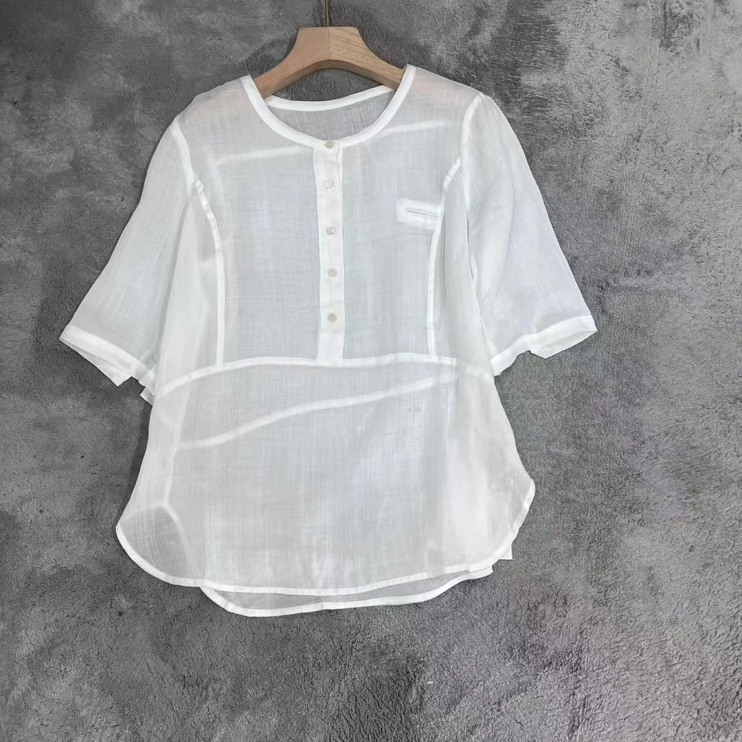 25春夏韩版订单苎麻休闲通勤上衣