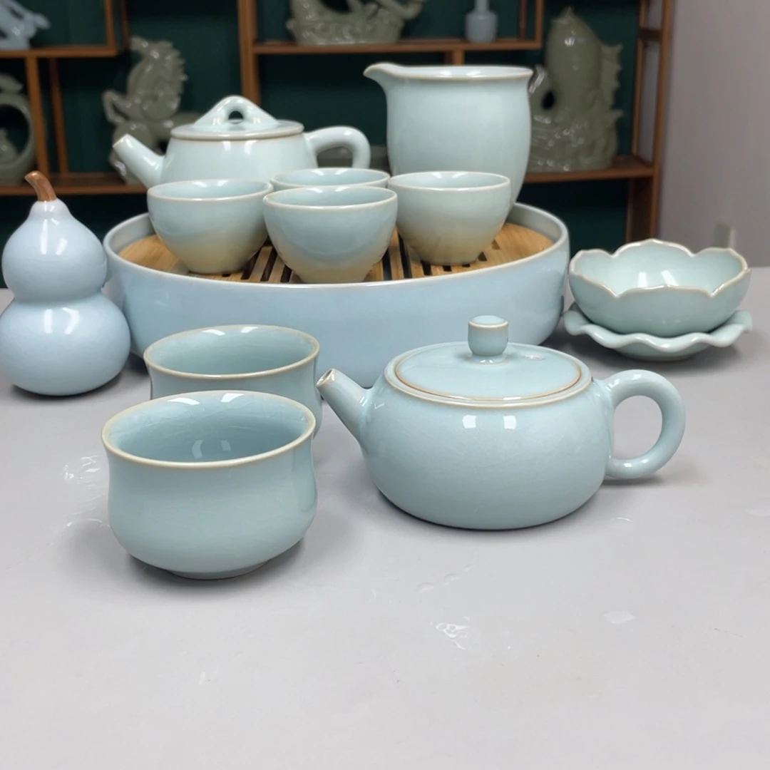 瓷石鼓壶带礼盒送两个