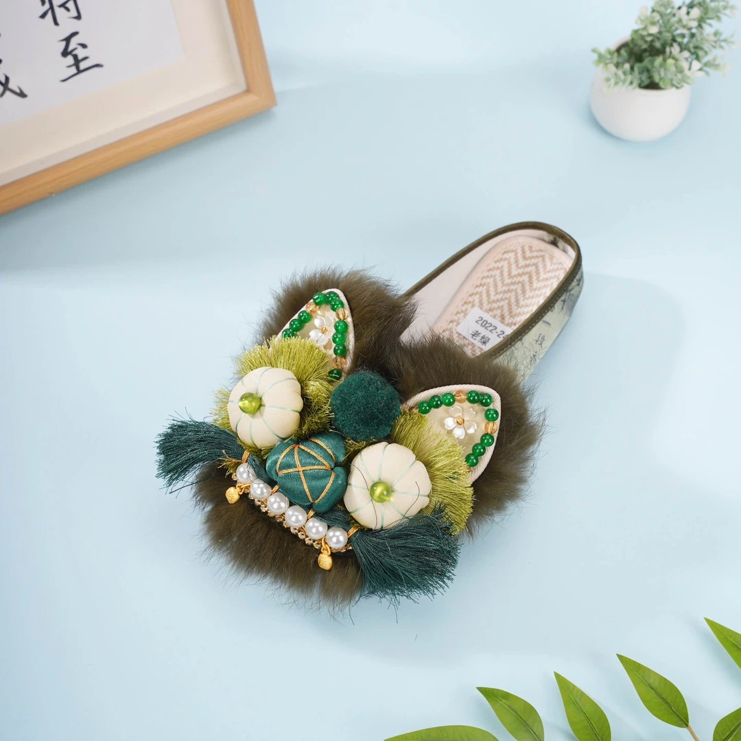 2025年软底新款虎头鞋民族鞋手工鞋平底绣花鞋民族风2022-248-249