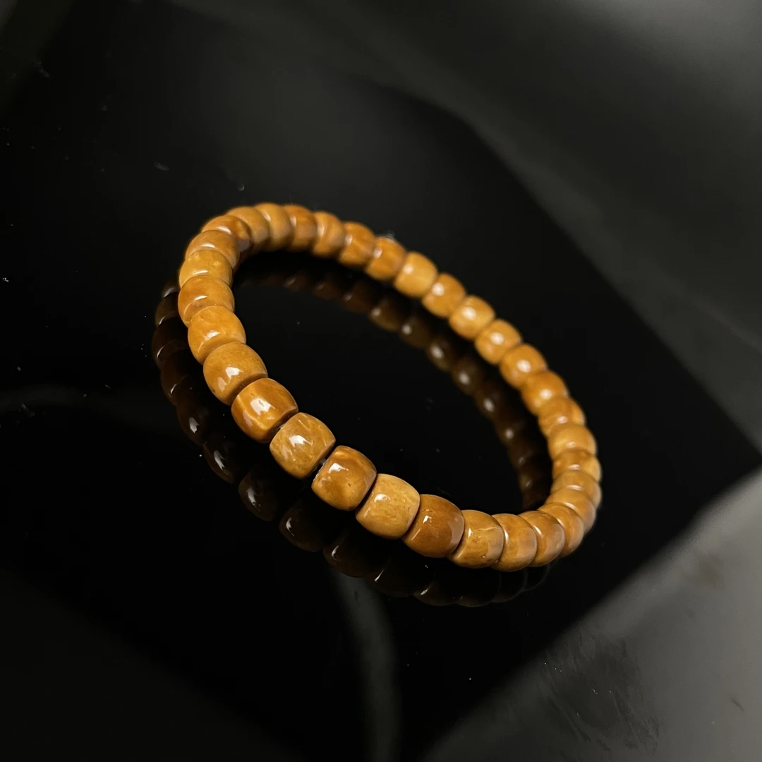 实心库克手串 7*6mm尺寸直切 特级料易盘玩走色单圈