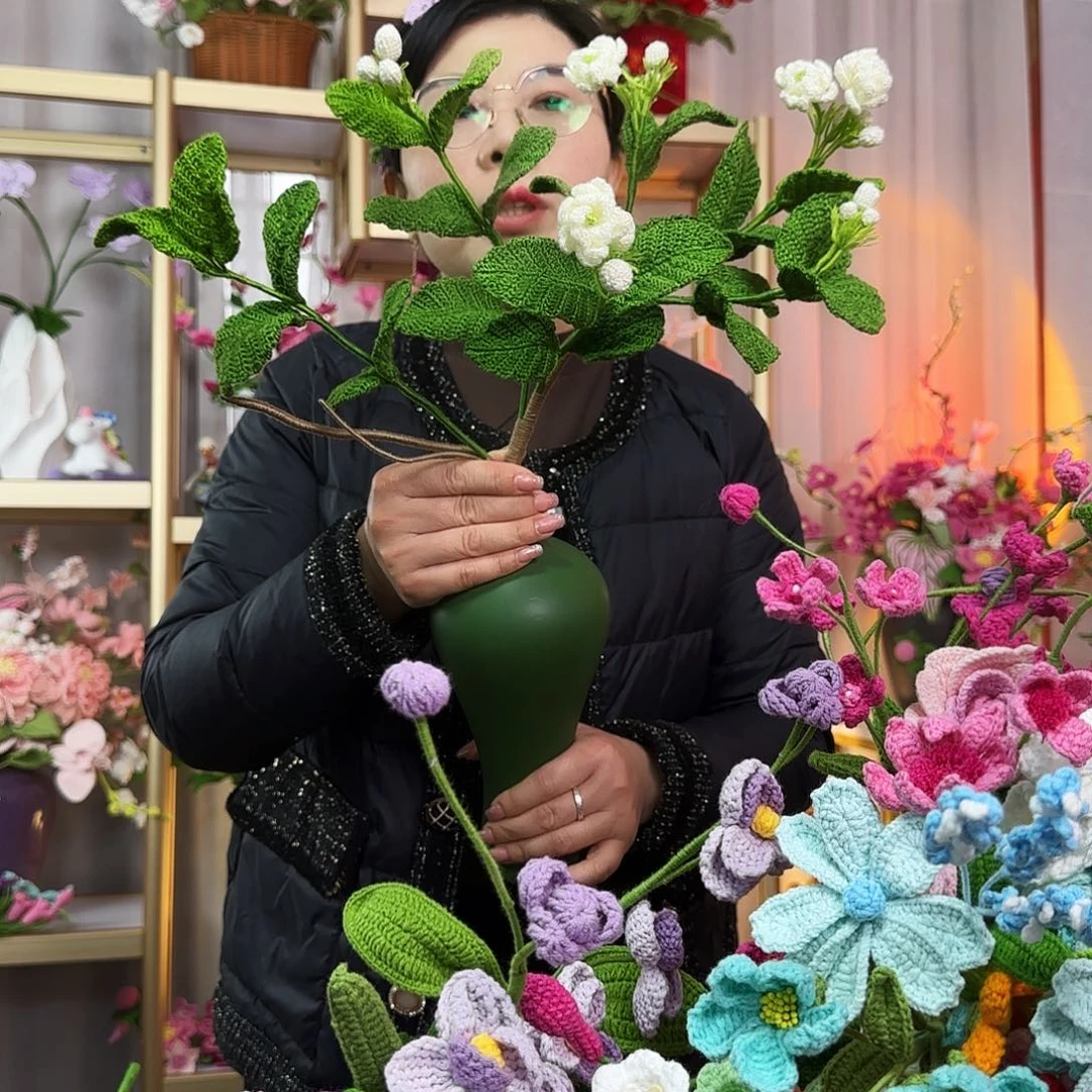 手工钩织设计花束