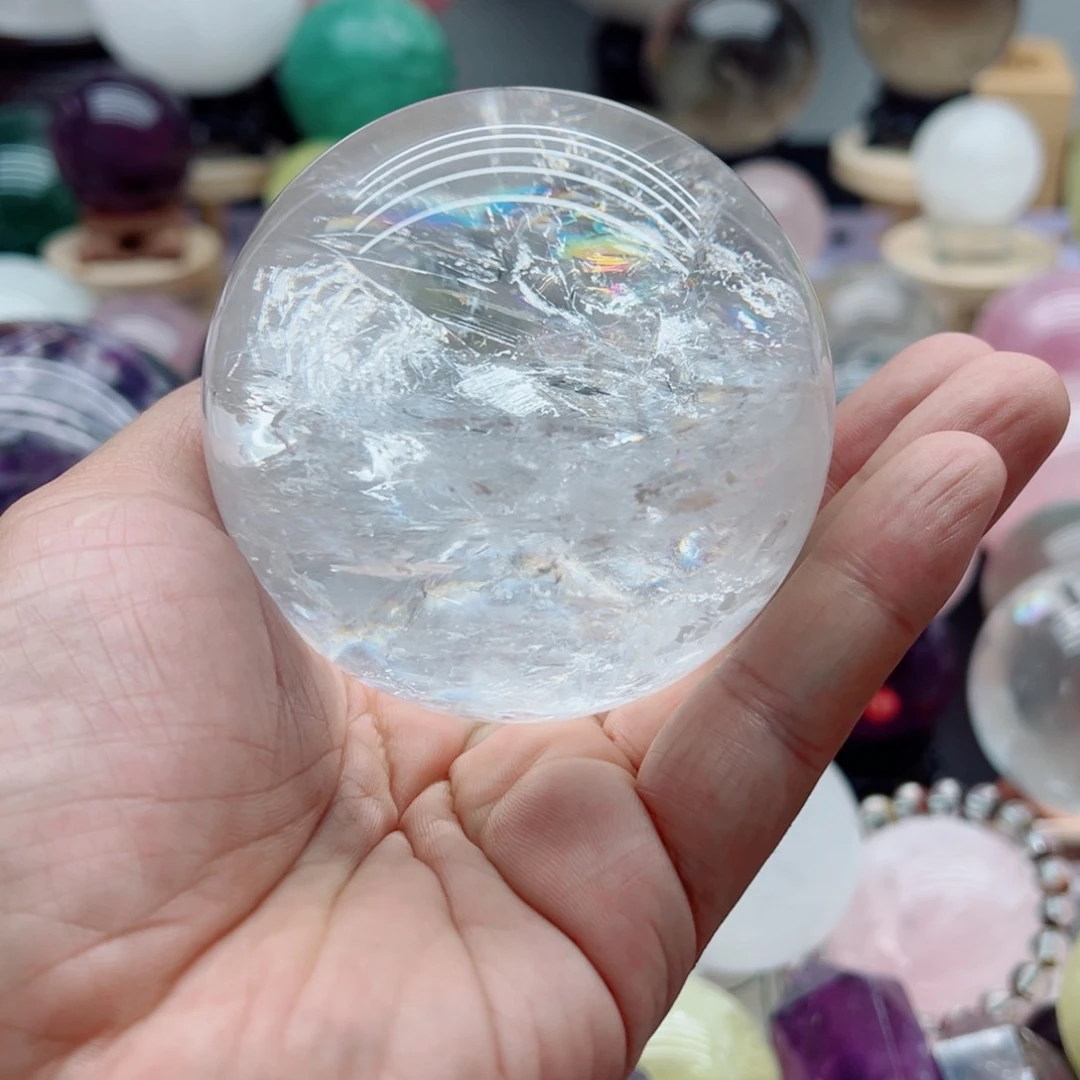 天然水晶球卡8.1未镶嵌水晶