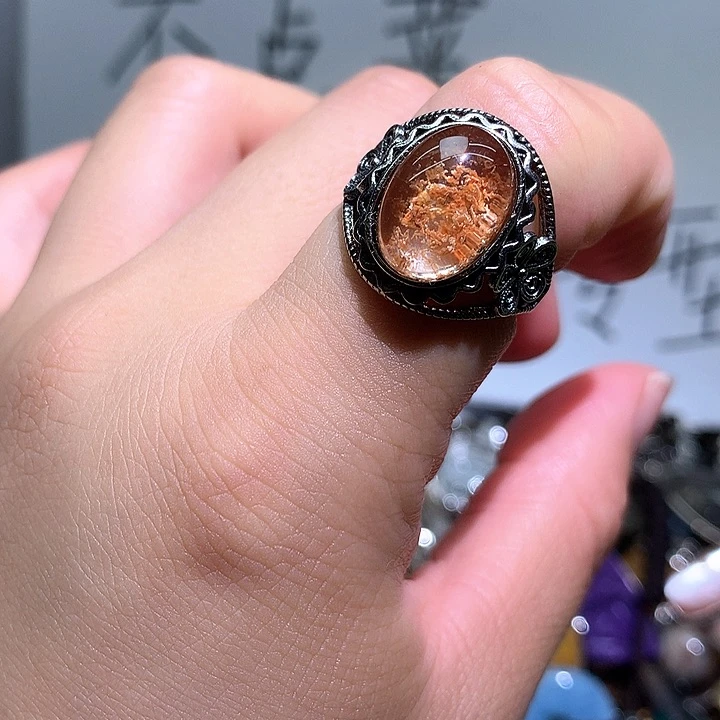 水晶戒指合金水晶