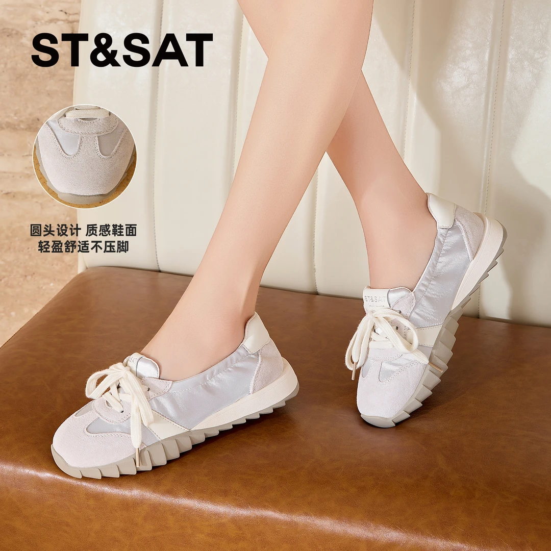 星期六复古系带软底休闲鞋2025新款夏季时尚中口德迅鞋女百搭透气