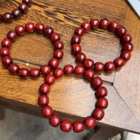 檀香紫檀（小叶紫檀）全陈化老料把件串发一条