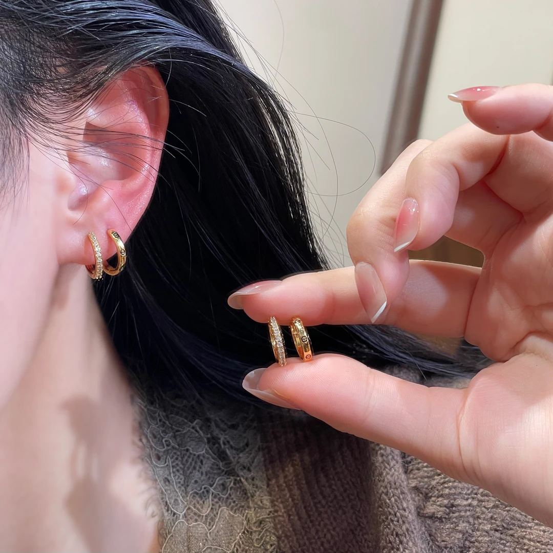 【澄意饰品】【四件套】精致滴釉耳扣气质轻奢时尚百搭简约-8224