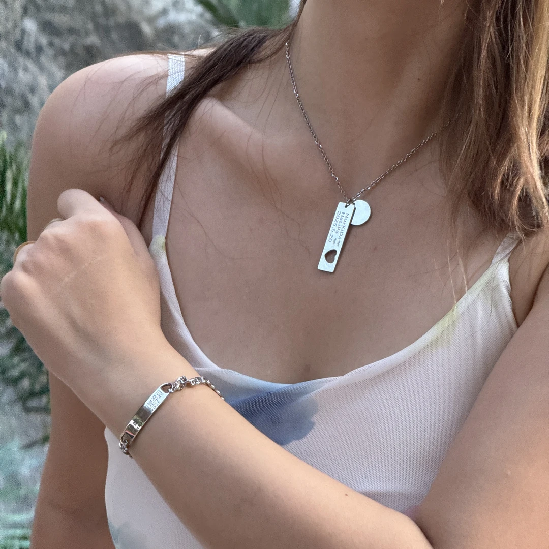 钛钢项链 发2个【1项链+1手链】名字定制个性时尚轻奢设计欧美项链