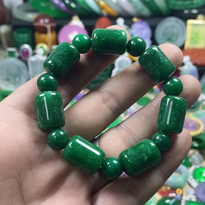 翡翠未镶嵌颈饰翡翠手串