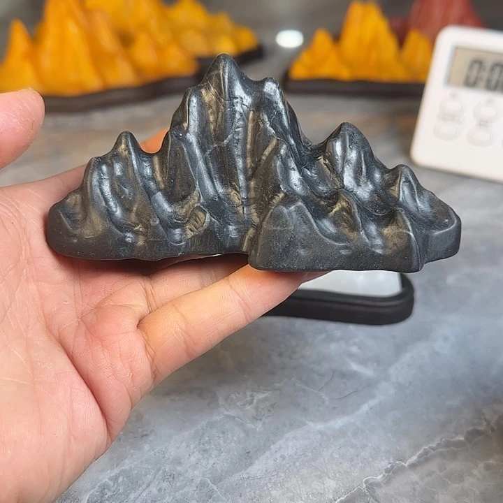 自***厅奇石茶宠鱼缸文房摆件