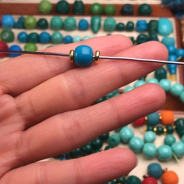 琉璃颈饰晓*。精工老型珠